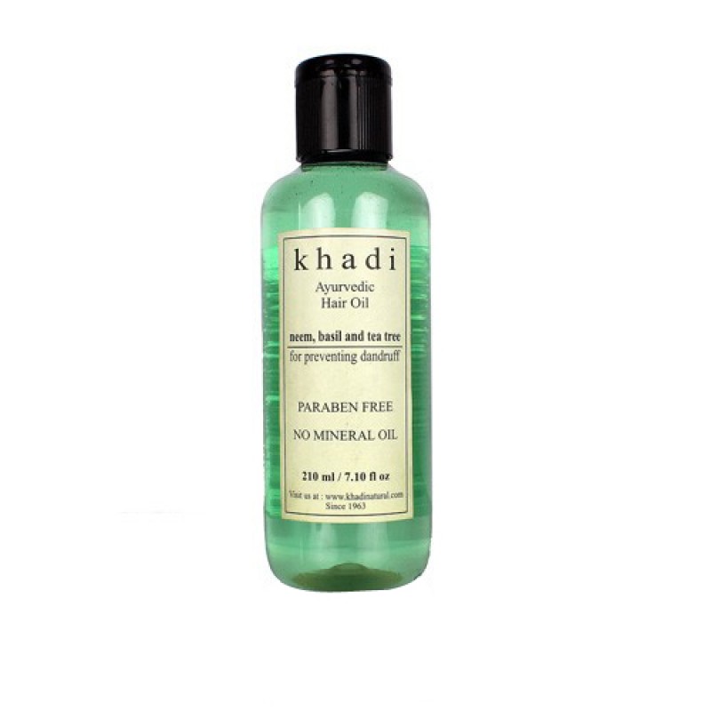 Buy Khadi Natural Neem Basil and Tea tree Hair Oil 210ml in Delhi