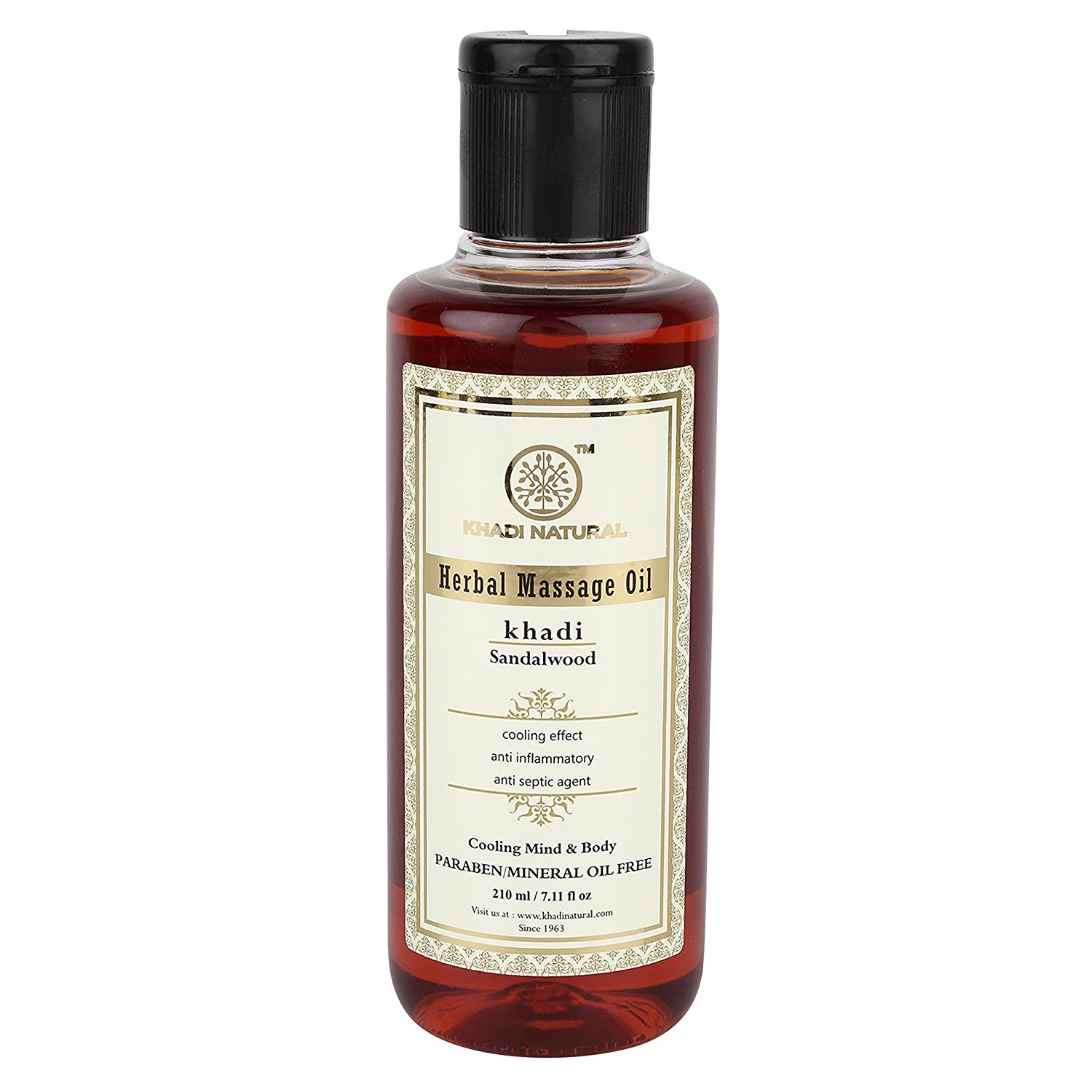 Buy Khadi Natural Sandalwood Herbal Massage Oil 210ml SLS / Paraben ...