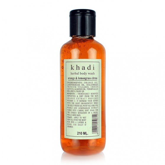 buy Khadi Natural Orange and Lemongrass Herbal Body Wash in Delhi,India