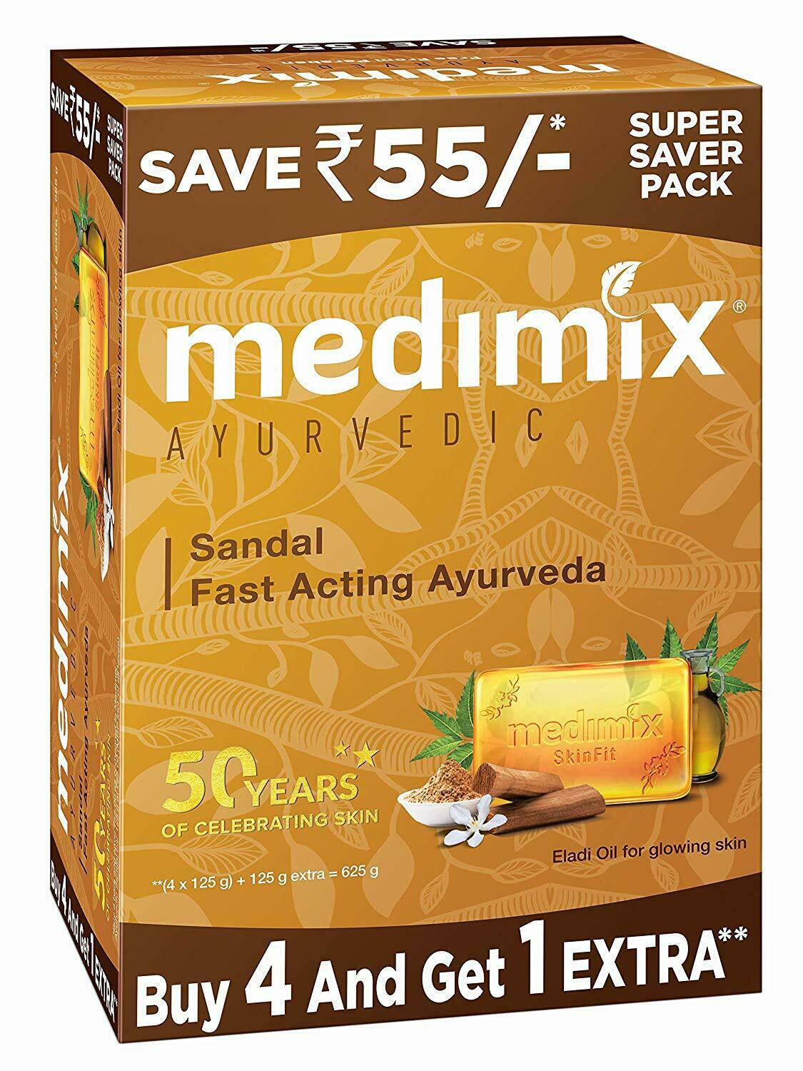 Buy MEDIMIX Sandal Bathing Bar | With Sandal and Eladi Oil - 125g | Buy 3  Get 1 Free | Effective For Skin Blemishes Online at Low Prices in India -  Amazon.in